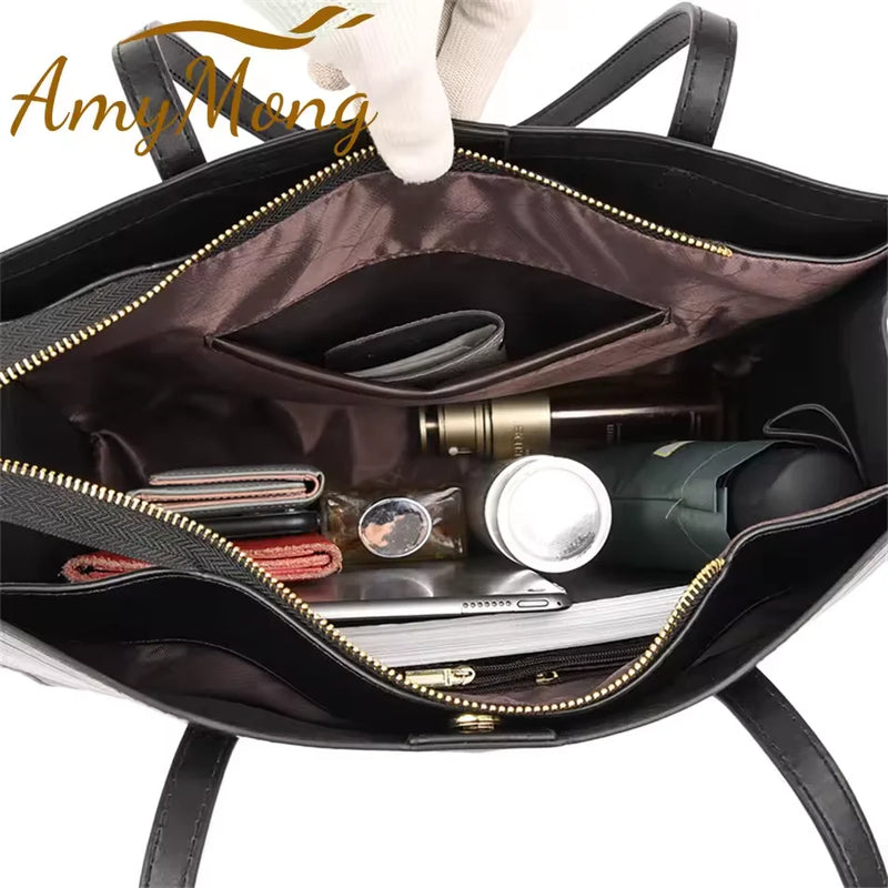 Bolsa feminina de couro Retro